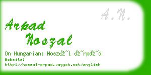 arpad noszal business card